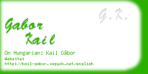 gabor kail business card